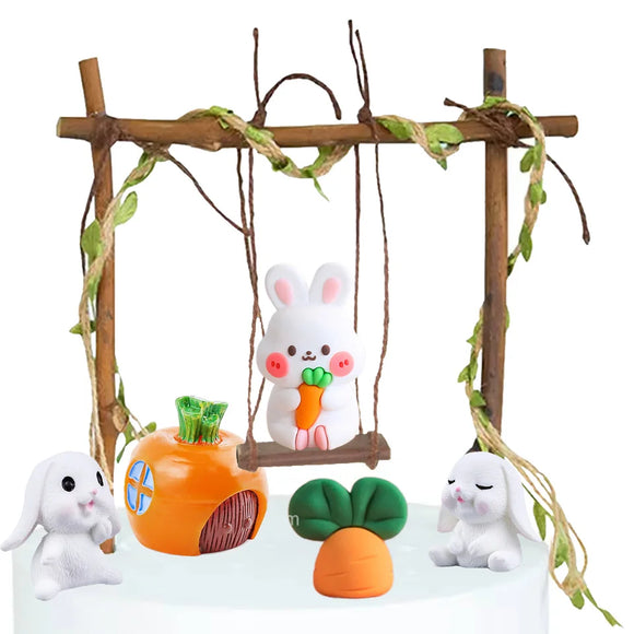 NNEOBA Jungle Animal Cake Topper Set for Kids Party