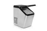 NNEKGE 15kg Stainless Steel Ice Cube Maker with Self-Cleaning