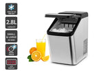 NNEKGE 15kg Stainless Steel Ice Cube Maker with Self-Cleaning