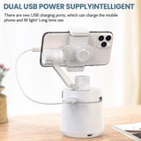 360 Degree Intelligent Tracking Tripod Head - White-1915196633281335299