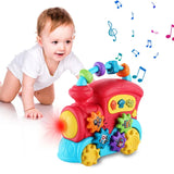 NNEOBA Kids Musical Train Toy for Toddlers with Lights and Sounds