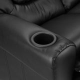 NNEDSZ Keezi Kids Recliner Chair Double PU Leather Sofa Lounge Couch Armchair Black