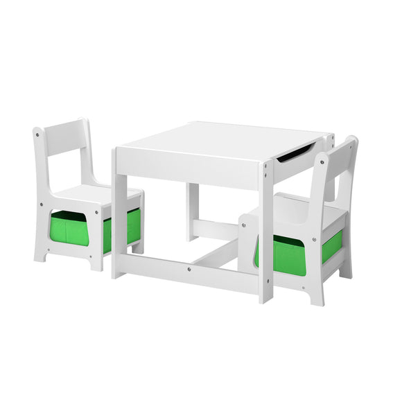 NNEED Kids Table and Chair Set with Storage Box Wooden
