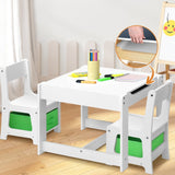 NNEED Kids Table and Chair Set with Storage Box Wooden