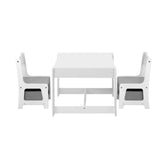 NNEED Kids Table and Chairs Set with Toys Storage Box Grey