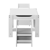 NNEED Kids Table and Chairs Set with Toys Storage Box Grey