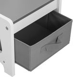 NNEED Kids Table and Chairs Set with Toys Storage Box Grey