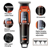 NNEOBA Professional Hair Clipper & Trimmer Rechargeable Barber Grade Orange