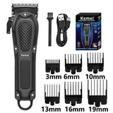 NNEOBA Cordless Beard & Hair Clipper Powerful Electric Trimmer for Men Black