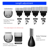 NNEOBA Waterproof 11-in-1 Men's Grooming Kit Cordless Rechargeable Trimmer Black