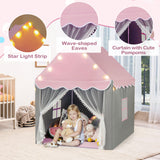 NNECW Kids Playhouse Tent with Washable Mat for Boys &amp; Girls-Pink