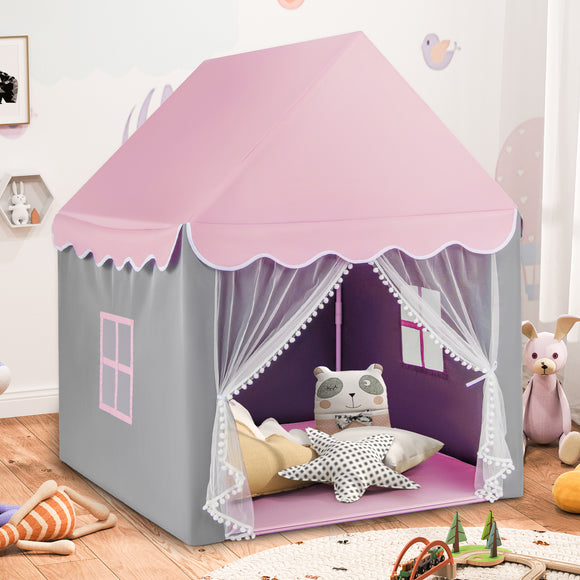 NNECW Kids Playhouse Tent with Washable Mat for Boys & Girls-Pink