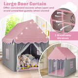 NNECW Kids Playhouse Tent with Washable Mat for Boys &amp; Girls-Pink