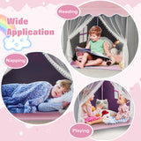 NNECW Kids Playhouse Tent with Washable Mat for Boys &amp; Girls-Pink