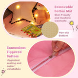NNECW Kids Playhouse Tent with Washable Mat for Boys &amp; Girls-Pink