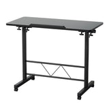 NNEDSZ Laptop Desk Table Height Adjustable Wooden Bed Side Tables 80CM Black
