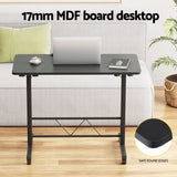 NNEDSZ Laptop Desk Table Height Adjustable Wooden Bed Side Tables 80CM Black
