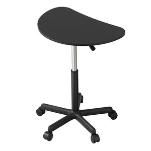 NNEDSZ Laptop Desk Portable Height Adjustable Table Caster Wheels 60CM Black