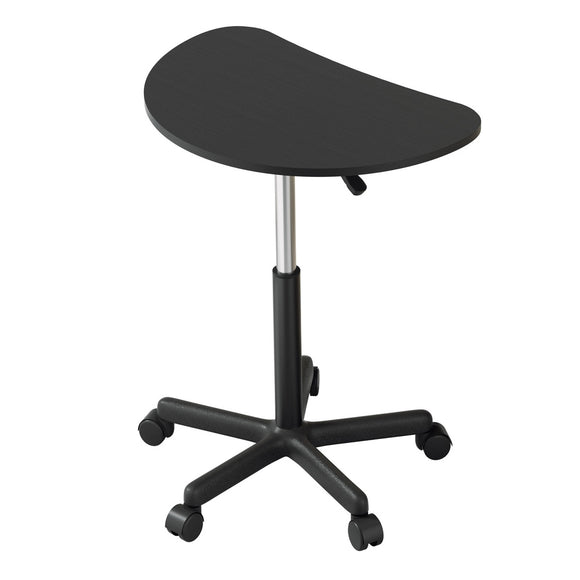 NNEDSZ Laptop Desk Portable Height Adjustable Table Caster Wheels 60CM Black