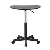 NNEDSZ Laptop Desk Portable Height Adjustable Table Caster Wheels 60CM Black