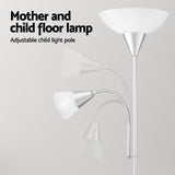 NNEDSZ Floor Lamp Mother and Child Modern Home Living Room Office Reading Silver