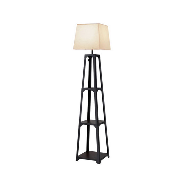 NNEDSZ Floor Lamp 3 Tier Shelf Storage LED Light Stand Home Room Vintage White