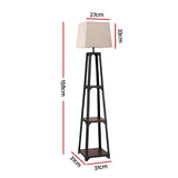 NNEDSZ Floor Lamp 3 Tier Shelf Storage LED Light Stand Home Room Vintage White