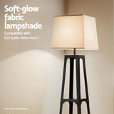 NNEDSZ Floor Lamp 3 Tier Shelf Storage LED Light Stand Home Room Vintage White
