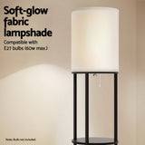 NNEDSZ Floor Lamp 3 Tier Shelf Storage LED Light Stand Home Room Vintage Round