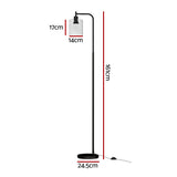 NNEDSZ Floor Lamp Light Stand Modern Home Living Room Office Reading Glass Shade Black