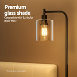 NNEDSZ Floor Lamp Light Stand Modern Home Living Room Office Reading Glass Shade Black