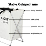 NNEDSZ Laundry Basket Hamper Large Foldable Washing Clothes Storage 2 Sections