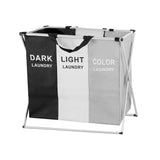 NNEDSZ Laundry Basket Hamper Large Foldable Washing Clothes Storage 3 Sections