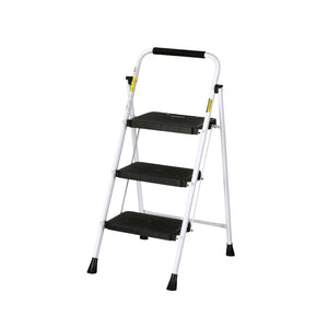 NNEDSZ Giantz 3 Step Ladder Multi-Purpose Folding Steel Light Weight Platform