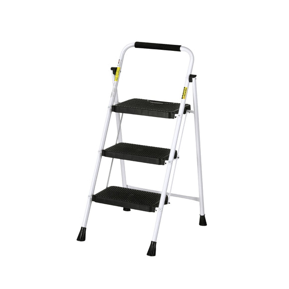 NNEDSZ Giantz 3 Step Ladder Multi-Purpose Folding Steel Light Weight Platform