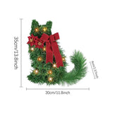 NNEOBA LED Christmas Cat Wreath with Pine Needles and Lights