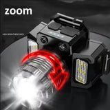 NNEOBA LED Sensor Headlamp Rechargeable Camping Search Light