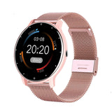 NNEOBA Smart Watch Full Touch Screen Sports for Women (Pink)