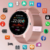 NNEOBA Smart Watch Full Touch Screen Sports for Women (Pink)