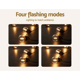 NNEDSZ 17m Solar Festoon Lights Outdoor LED String Light Christmas Wedding Decor 2 Pack