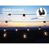 NNEDSZ 17m Solar Festoon Lights Outdoor LED String Light Christmas Wedding Decor 2 Pack