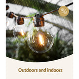 NNEDSZ 17m Solar Festoon Lights Outdoor LED String Light Wedding Christmas Party