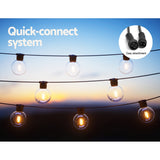 NNEDSZ 50m Solar Festoon Lights Outdoor LED String Light Wedding Party Christmas Decor