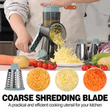 NNEOBA 3-in-1 Rotary Cheese Grater – Versatile Manual Vegetable Slicer & Nut Grinder (Blue)