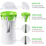 NNEOBA Heavy-Duty Spiralizer Vegetable Slicer – Zucchini Pasta & Noodle Maker