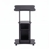 Artiss Mobile Podium Stand with Lockable Wheels Height Adjustable Laptop Desk Black