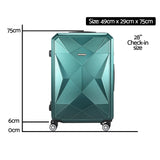 NNEDSZ 28" 75cm Luggage Trolley Travel Suitcase Carry On Storage TSA Hardshell Atrovirens