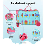 NNEDSZ 17" Kids Ride On Luggage Children Suitcase Trolley Travel Ice Cream