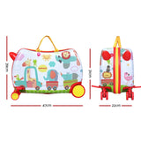 NNEDSZ 17" Kids Ride On Luggage Children Suitcase Trolley Travel Zoo