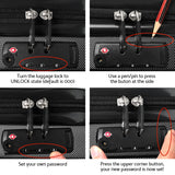 NNEDSZ 2pc Luggage Trolley Set Suitcase Travel TSA Carry On Hard Case Lightweight Black